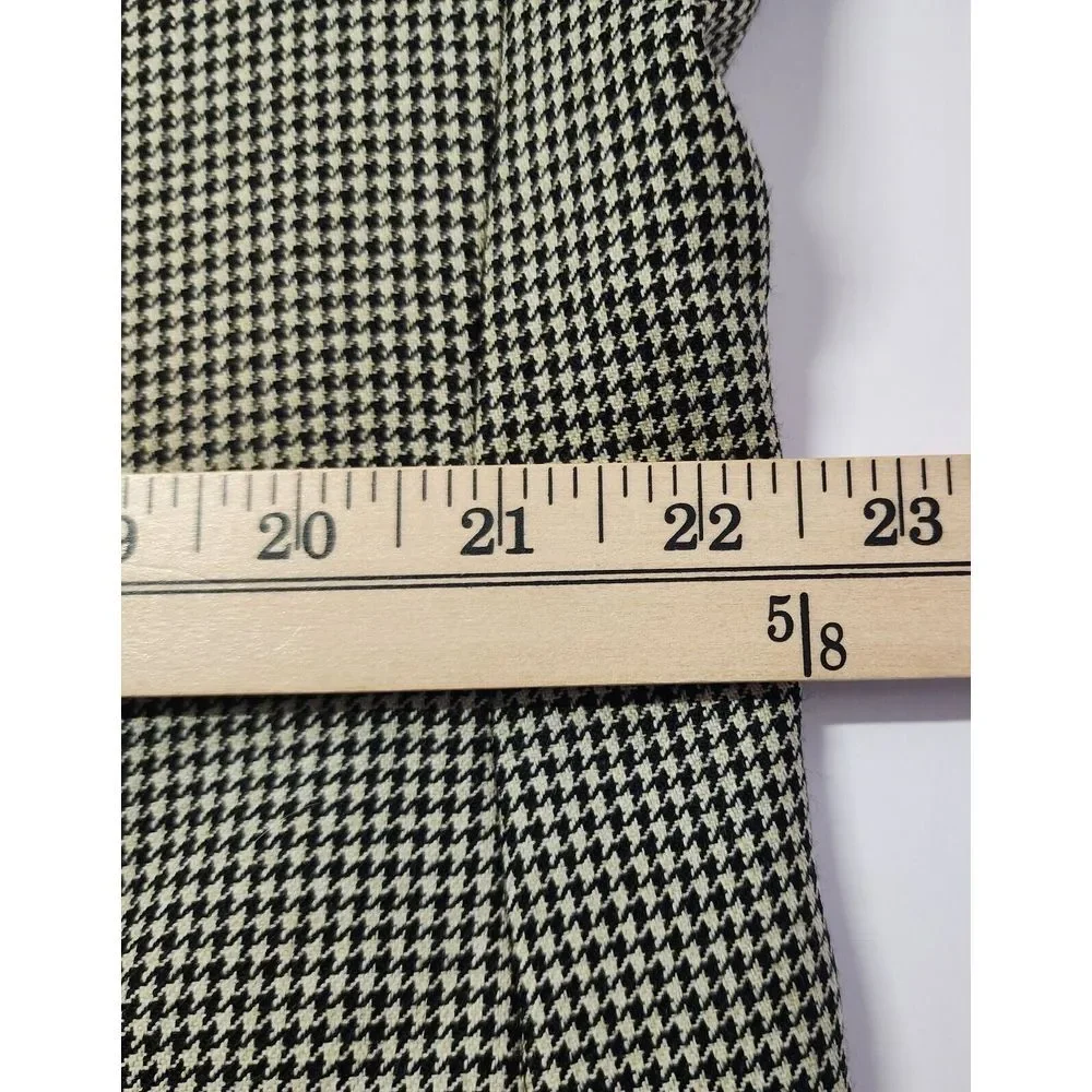 Ralph Ralph Lauren Houndstooth Wool Blazer Sport Coat Mens Sz 43R Tan Beige Work